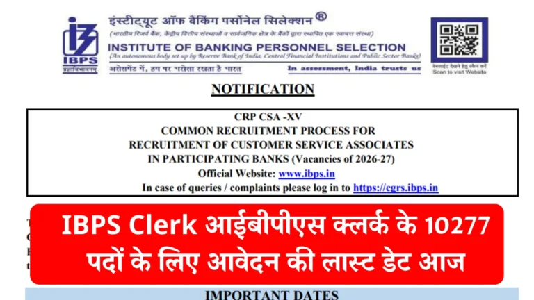 IBPS Clerk Vacancy 2025